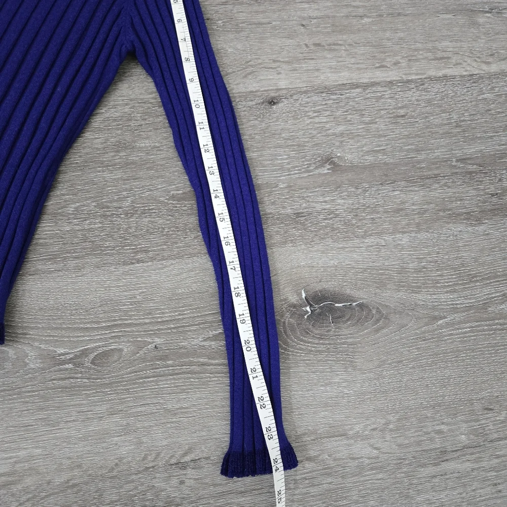Vintage Y2K Purple Ribbed Knit Sweater